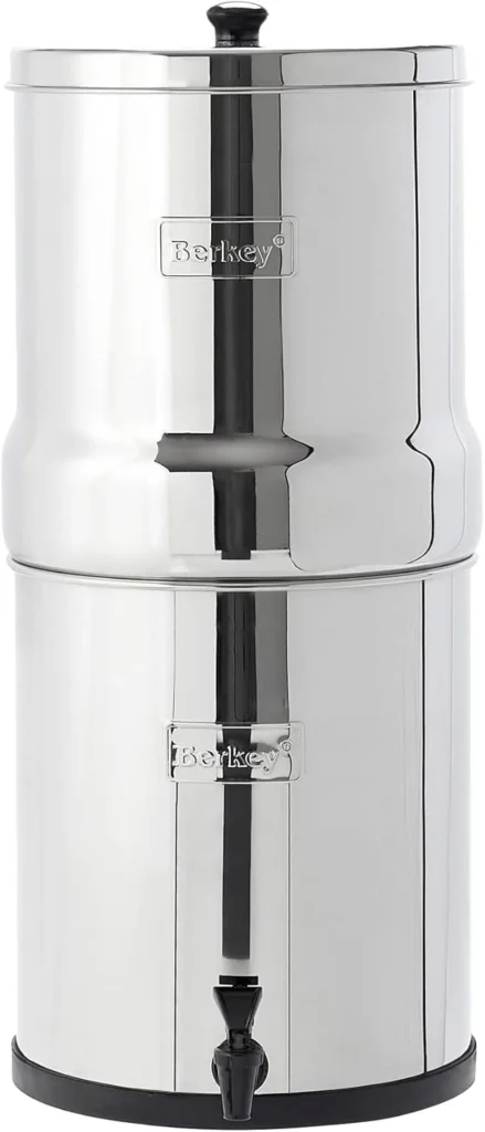 Berkey gravity filter, one of the best portable water filtration systems
